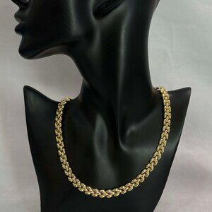 14kt Yellow Gold Panther Link Choker Style Necklace